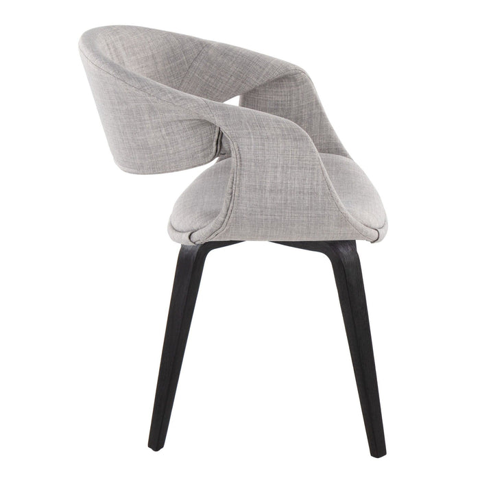 Curvo - Upholstered Chair (Set of 2) - Black Wood Legs