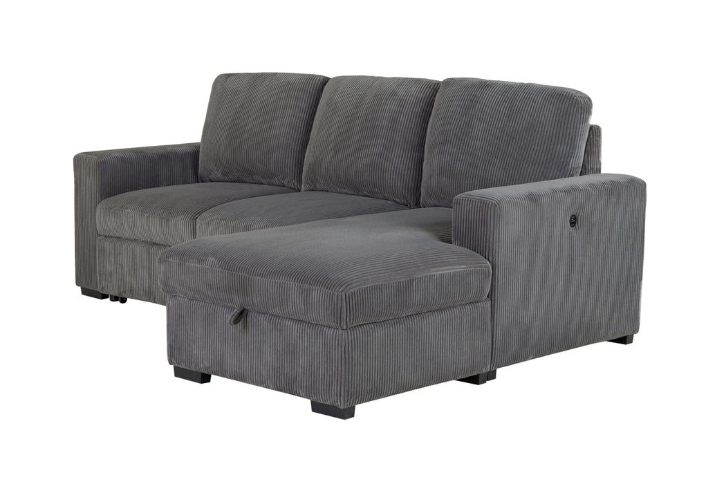 U2660 - L Shape Sectional Without Pull Out Sofa Bed - Gray