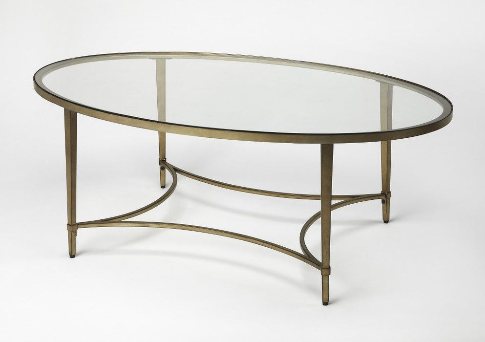 Oval Coffee Table - Gold