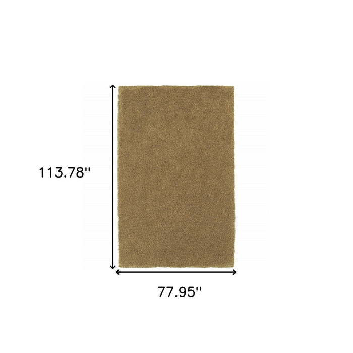 6' x 9' Shag Tufted Handmade Stain Resistant Area Rug - Rich Gold