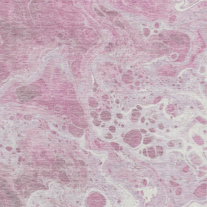 10' X 14' Abstract Washable Area Rug With UV Protection (697746) - Pink / Ivory