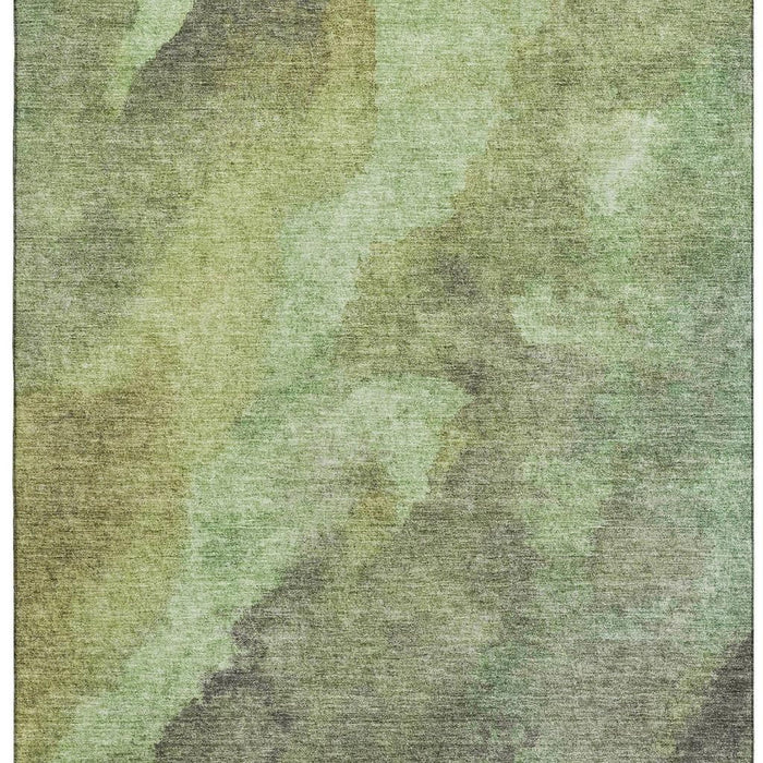 10' X 14' Abstract Washable Area Rug With UV Protection (710070) - Green / Charcoal