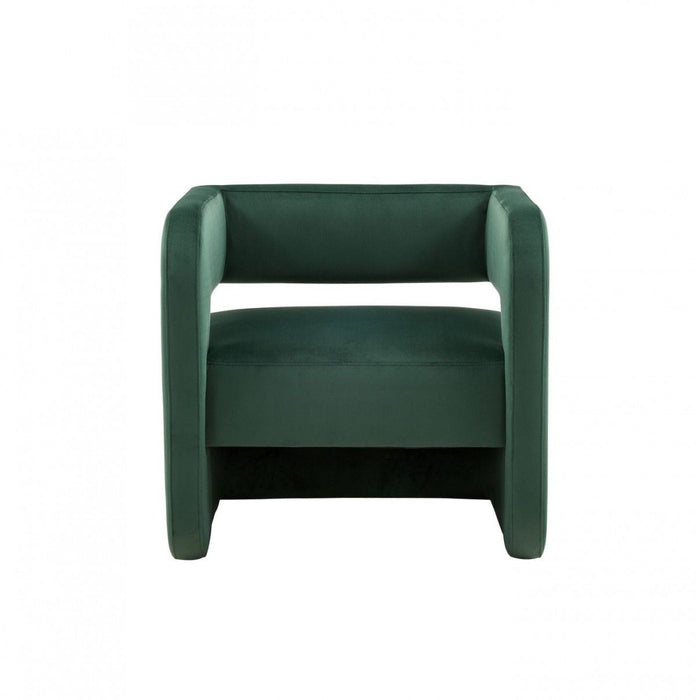 Modern Velvet U Shaped Chair - Green