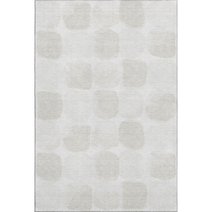 10' X 14' Abstract Geometric Washable Area Rug With UV Protection (669204) - Ivory / Beige
