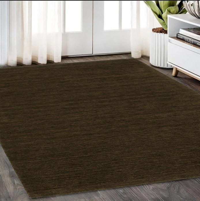 5' X 8' Casual Wool Hand Tufted Area Rug - Brown