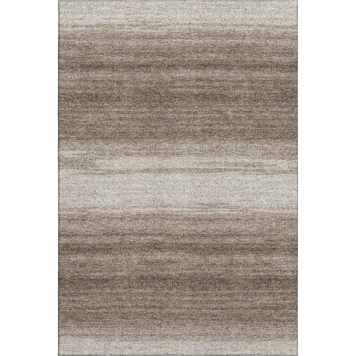 10' X 14' Striped Washable Area Rug With UV Protection (681089) - Brown / Ivory