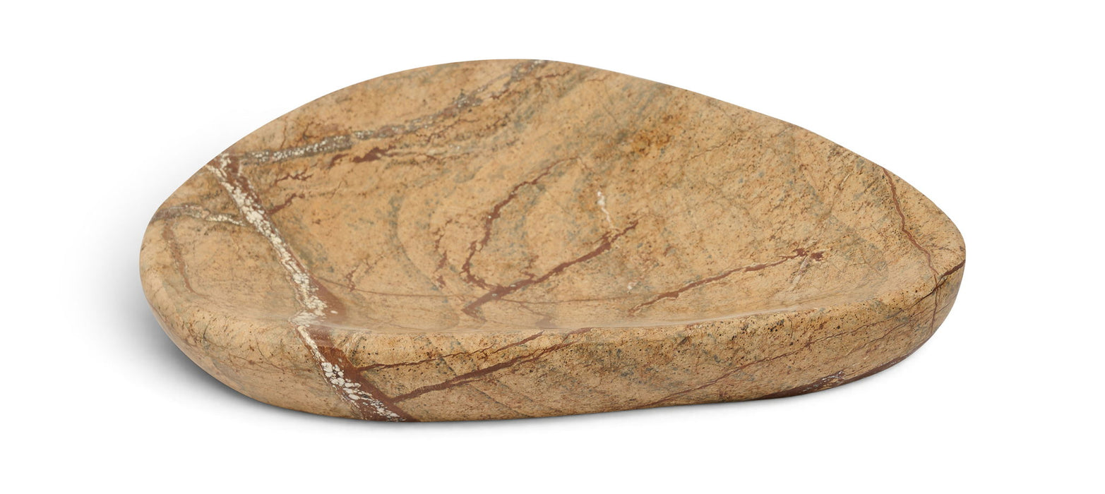 Marble bowl from Meridian Furniture's Whelan collection, showcasing a smooth, polished genuine marble surface and elegant design.