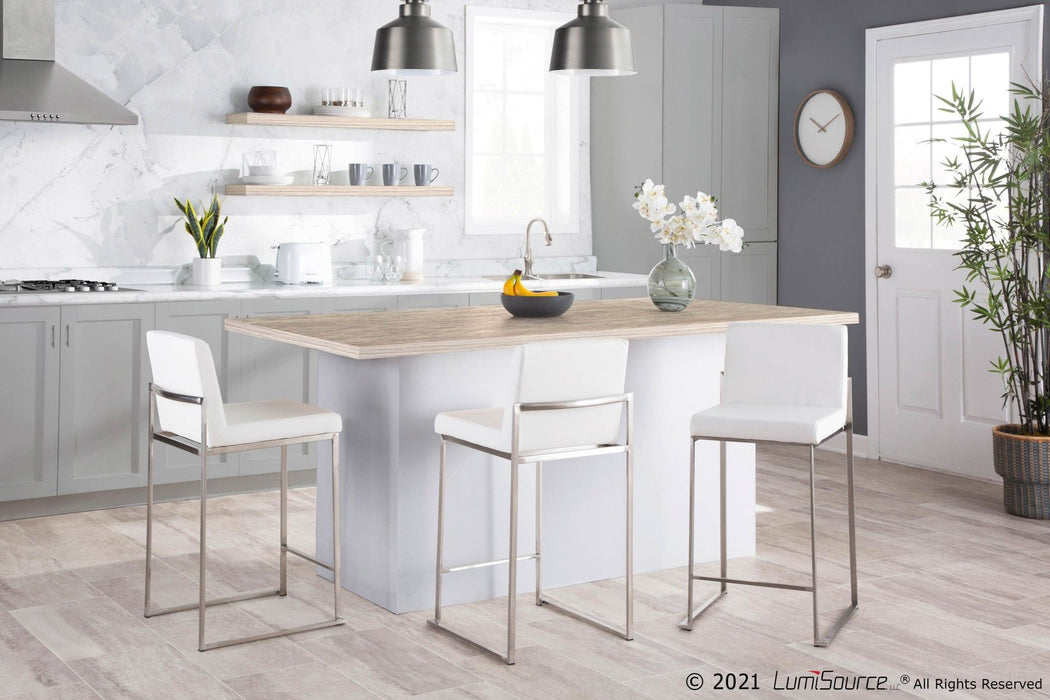 Fuji - High Back Upholstered Counter Stool Set