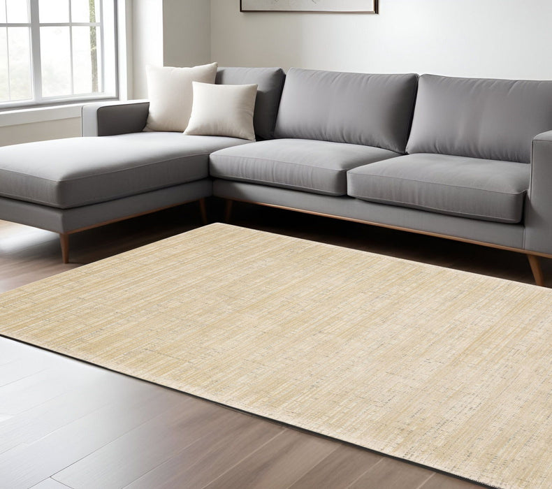 10' X 13' Striped Hand Tufted Area Rug - Beige And Ivory