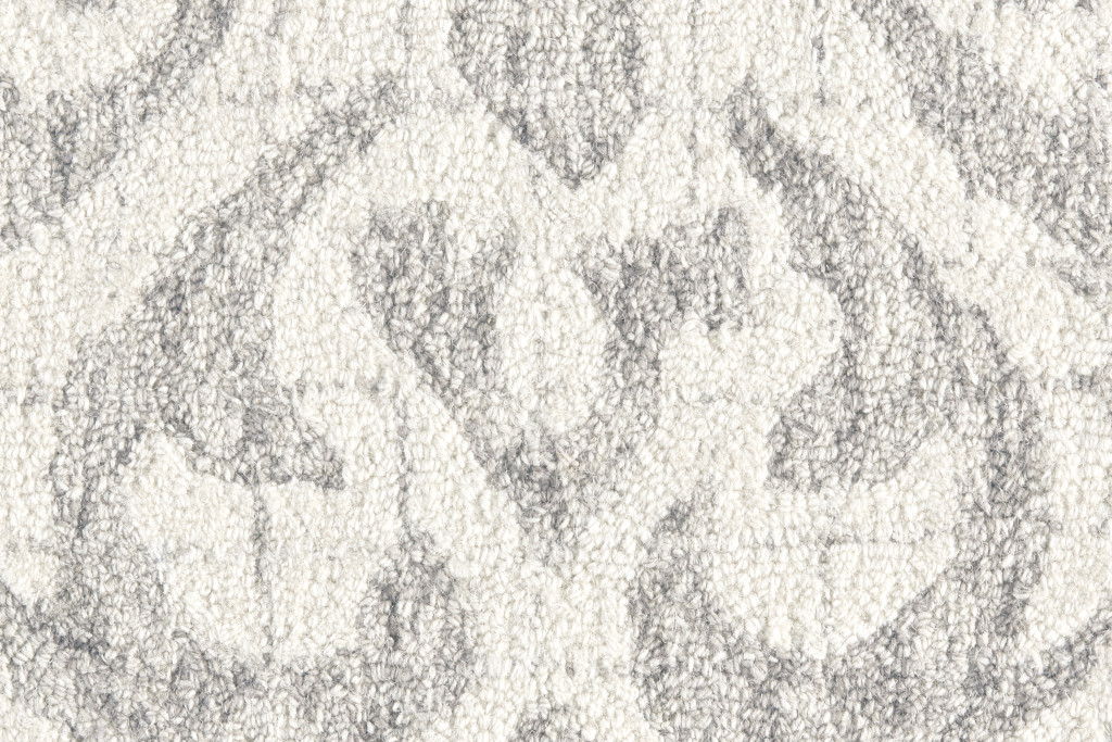 10' X 8' Wool Floral Hand Tufted Area Rug - Ivory And Gray