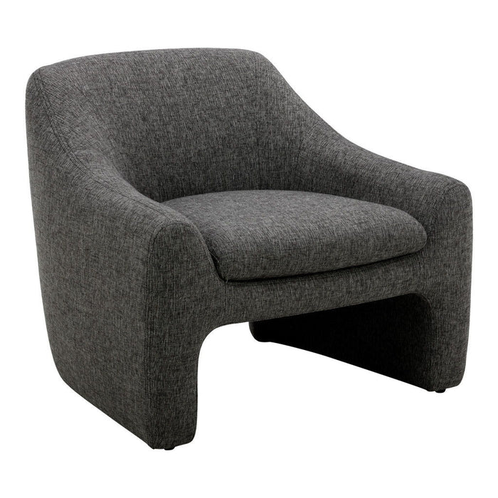 Upholstered Fabric Dining Arm Chair - Dark Gray