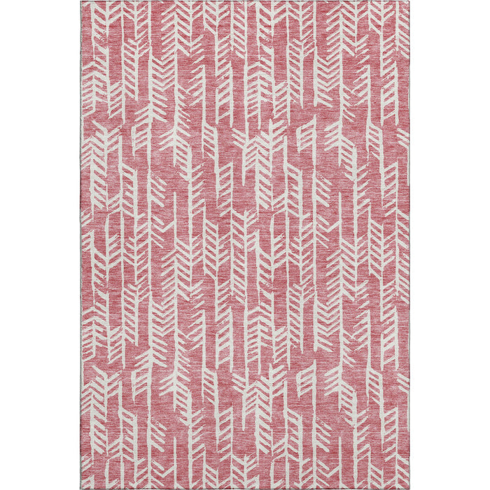 10' X 14' Tribal Washable Area Rug With UV Protection (672032) - Blush / Ivory
