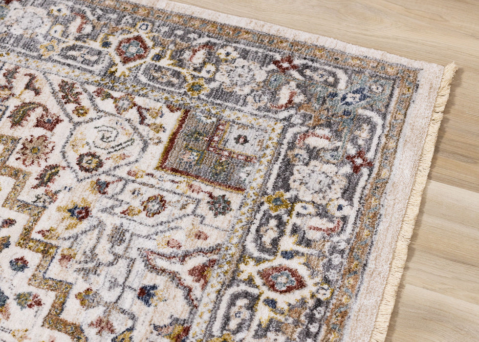 8' X 10' Medallion Area Rug (660200) - Cream / Blue
