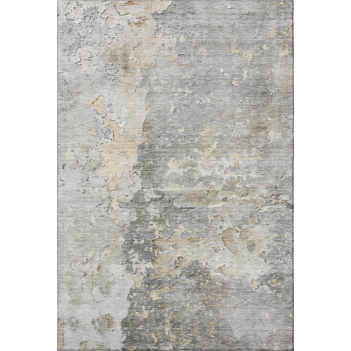 10' X 14' Abstract Washable Area Rug With UV Protection (692196) - Gray / Beige / Tan