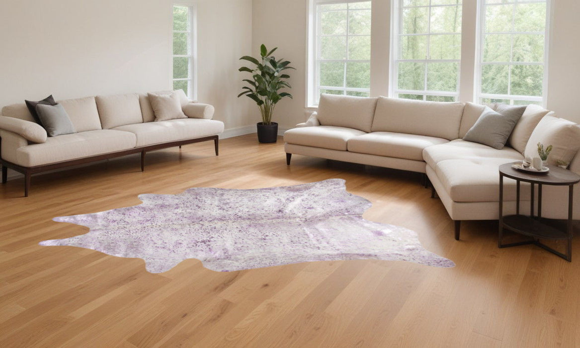 72' x 84' Cowhide Area Rug - Gray