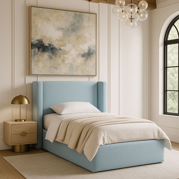 Kendall - Linen Textured Fabric Upholstered Bed