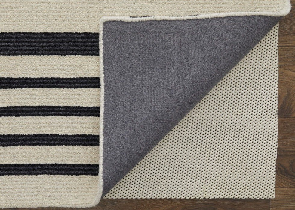 12' x 15' Wool Abstract Tufted Handmade Area Rug - Ivory And Black