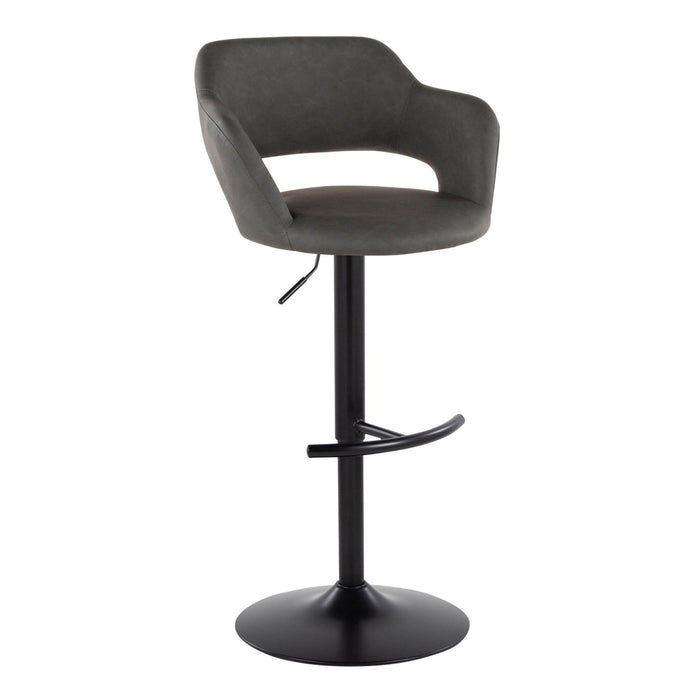 Margarite - Adjustable Barstool With Swivel - Black Metal (Set of 2)