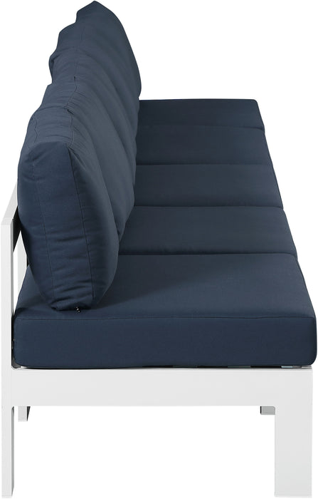Nizuc - Outdoor Patio Modular Sofa - Navy - Metal - Modern & Contemporary