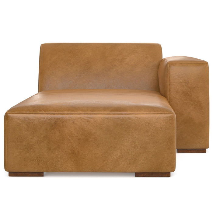 44" Sienna Leather Arm Chair - Brown