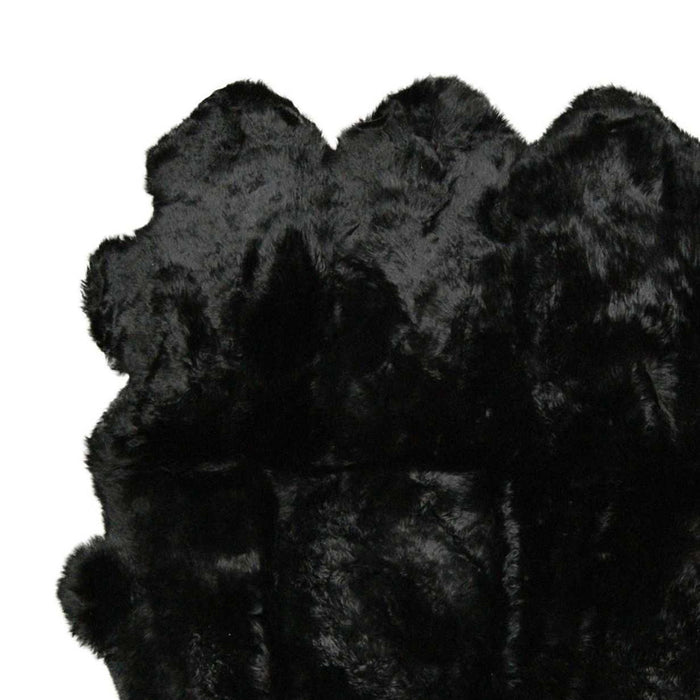 6' x 6' Animal Print Area Rug - Black