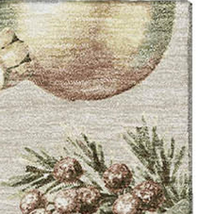 10' X 14' Polka Dot Washable Area Rug With UV Protection (702479) - Beige / Brown / Ivory