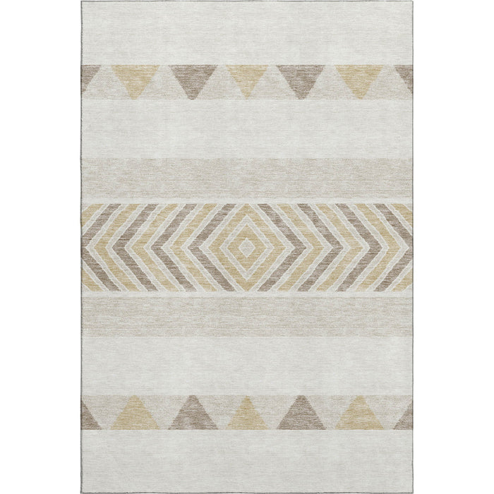 10' X 14' Southwestern Washable Area Rug With UV Protection (676410) - Ivory / Beige / Taupe