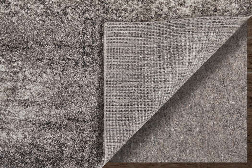12' X 15' Abstract Distressed Area Rug - Gray / Taupe
