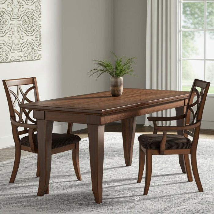 Upholstered Microfiber And Solid Wood Open Back Dining Arm Chairs (Set of 2) - Brown
