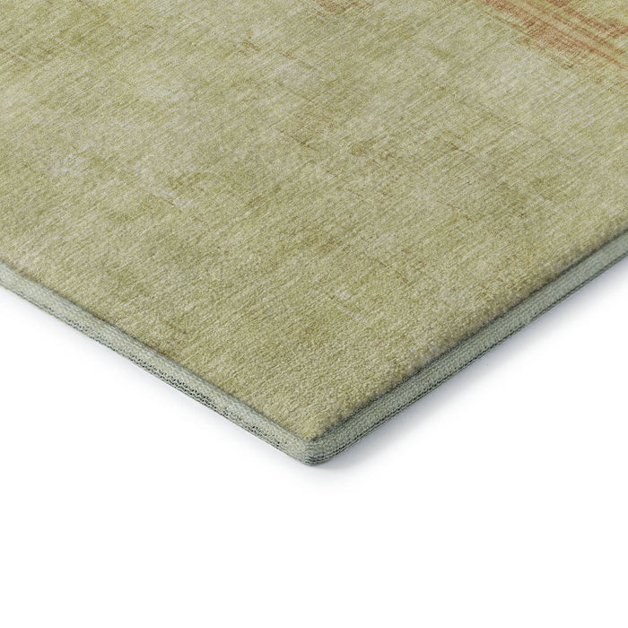 10' X 14' Abstract Washable Area Rug With UV Protection (700469) - Wheat / Ivory