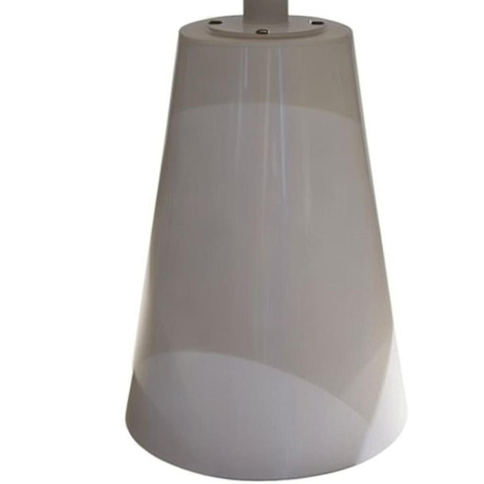 42" Wood And Metal Pedestal Base Round Top Dining Table - White