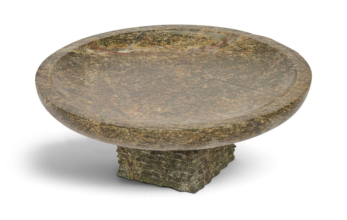 Genuine marble bowl from Meridian Furniture's Colannade collection, featuring a smooth, polished surface and classic round shape.