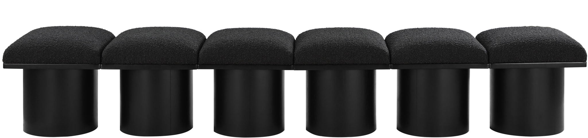 Pavilion - 6 Piece Modular Bench With Black Base