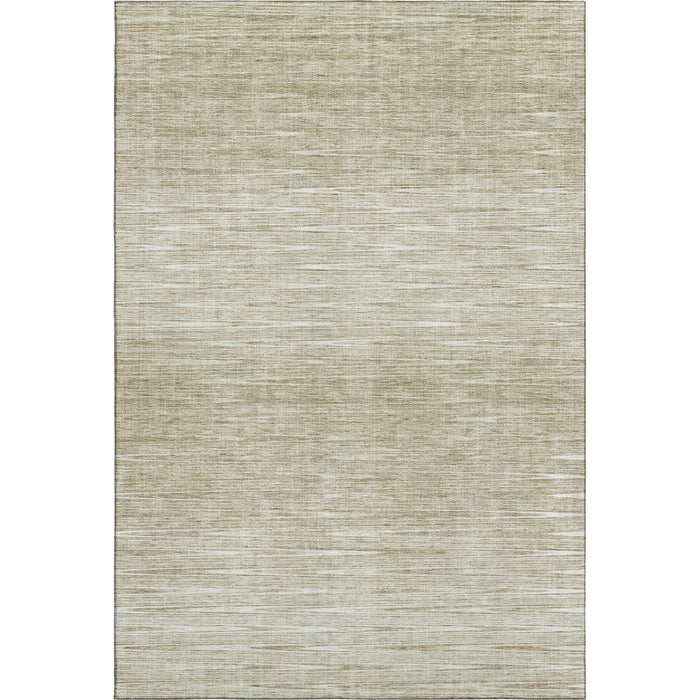 10' X 14' Abstract Washable Area Rug With UV Protection - Khaki And Beige