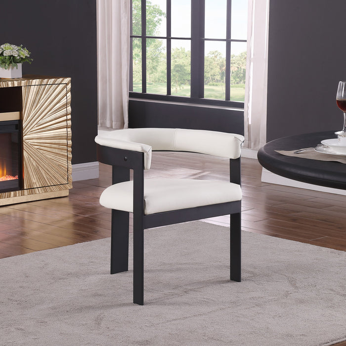 Romeo - Faux Leather Dining Chair With Black Base (Set of 2)