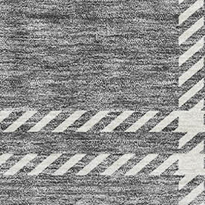 10' X 14' Plaid Washable Area Rug With UV Protection (674317) - Gray / Ivory