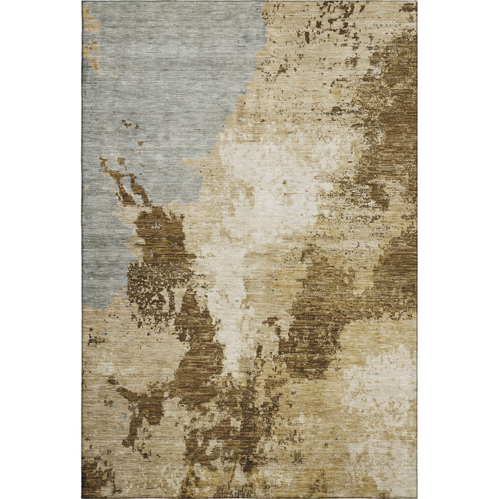 10' X 14' Abstract Washable Area Rug With UV Protection (696152) - Brown / Beige / Gray