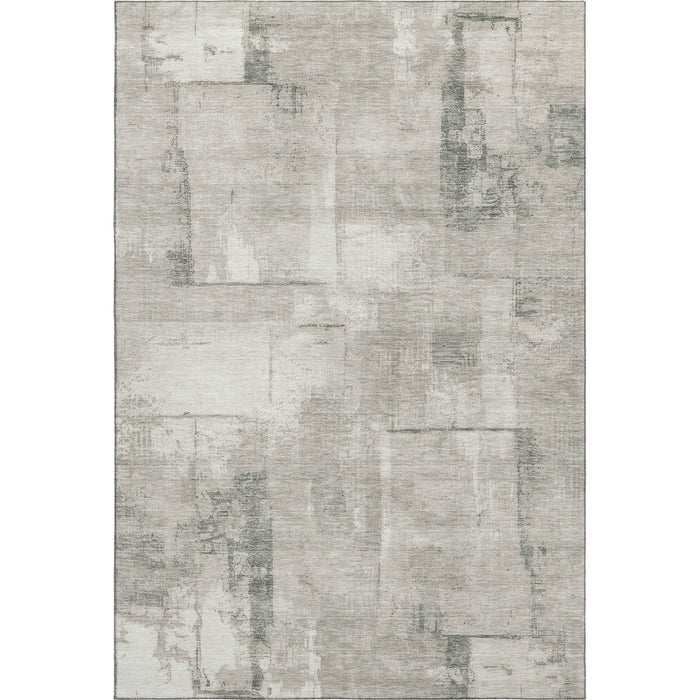 10' X 14' Geometric Washable Area Rug With UV Protection (697998) - Beige / Taupe / Ivory