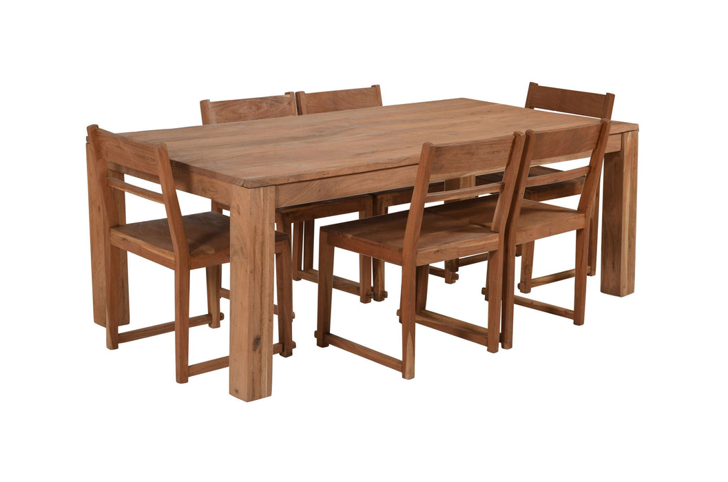 84" Rectangular Solid Wood Dining Table - Natural
