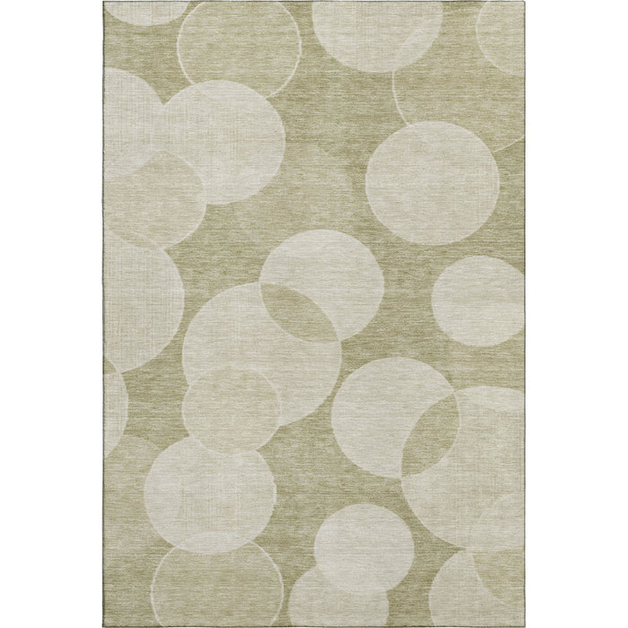 10' X 14' Geometric Washable Area Rug With UV Protection (700175) - Tan / Beige