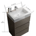 Giga Alice bathroom vanity with integrated sink, large storage, freestanding design, modern style, and one-piece basin without drain or faucet.