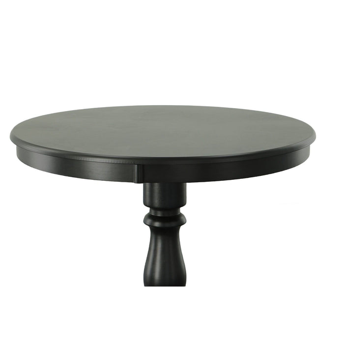 Solid Wood Rounded Bar Table - Black