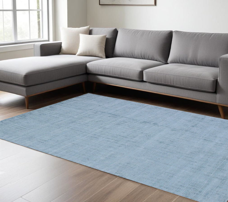 10' x 14' Hand Loomed Area Rug - Denim Blue