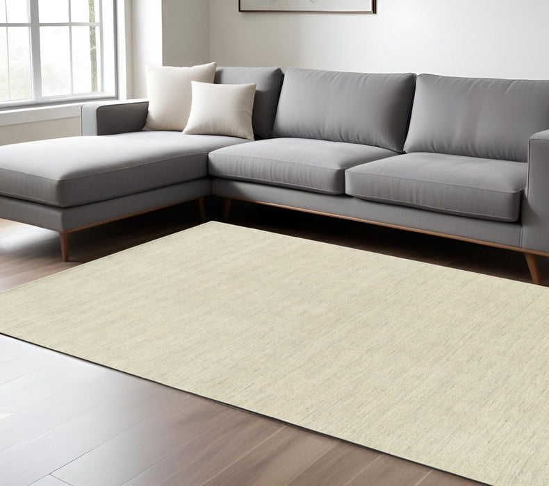6' X 9' Wool Hand Tufted Area Rug - Beige