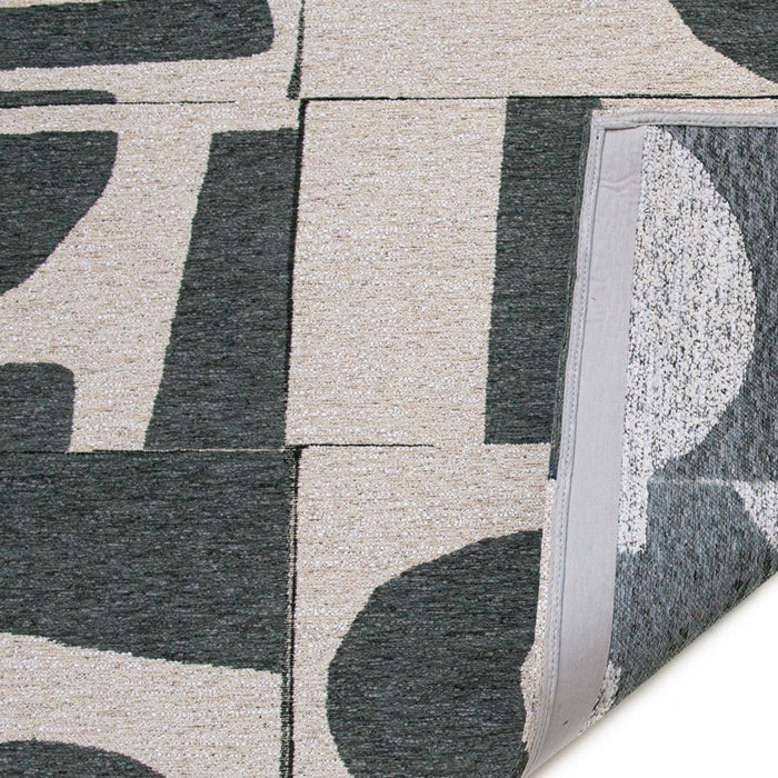 6' X 8' Geometric Washable Area Rug (551966) - Gray / Green