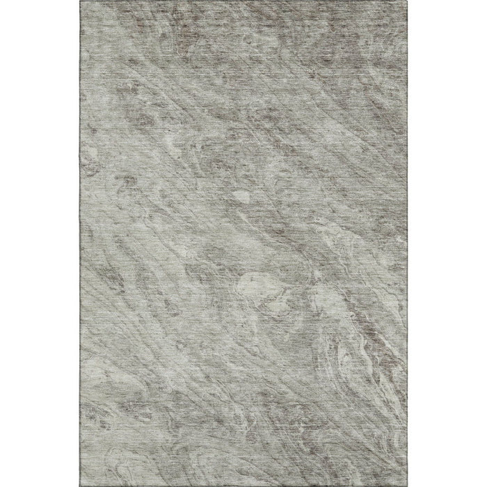 8' X 10' Abstract Washable Area Rug With UV Protection (653474) - Taupe / Ivory