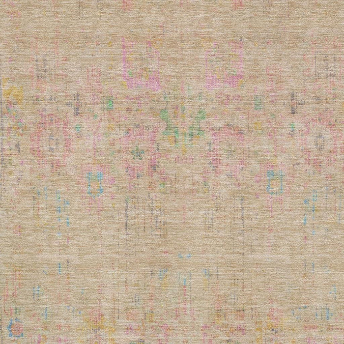 10' X 14' Oriental Washable Area Rug With UV Protection (699592) - Tan / Blue / Green
