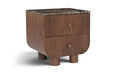 Mango wood accent nightstand from Meridian Furniture featuring a sleek design with a smooth finish and sturdy construction.