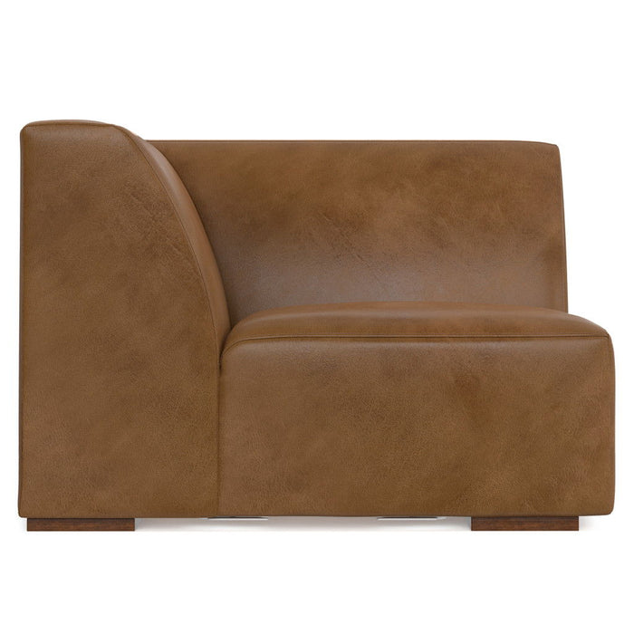 38" Leather Modular Sofa - Brown