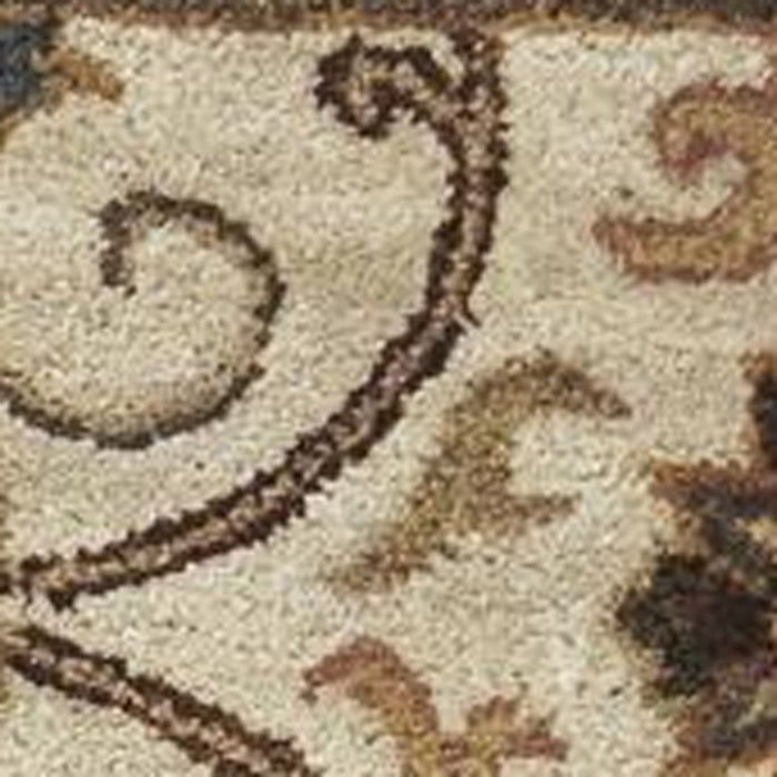 9' x 13' Wool Floral Vines Hand Tufted Area Rug - Beige Blue And Ivory